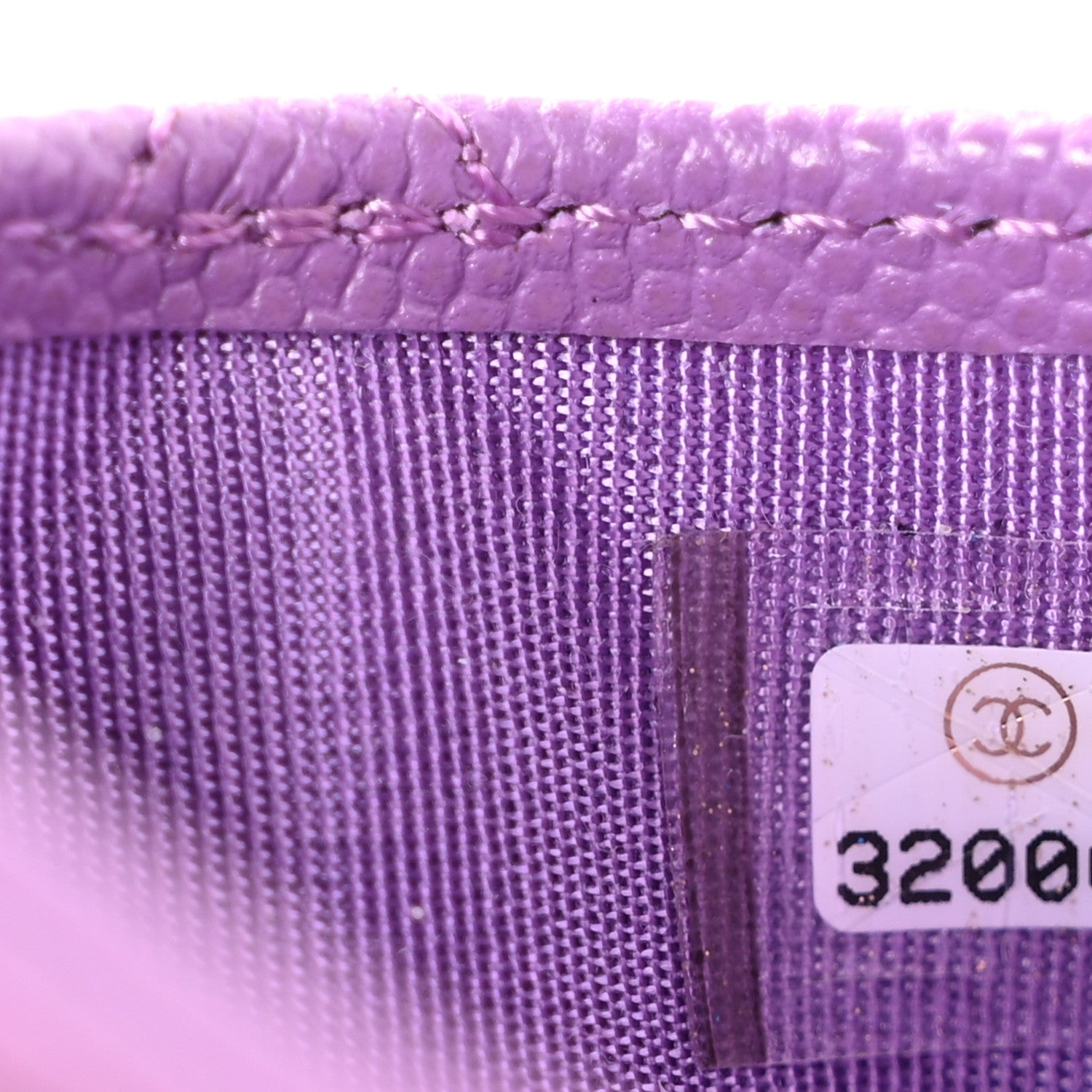 Caviar Quilted Card Holder Purple Purple