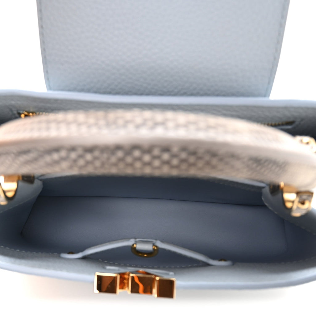 Taurillon Snakeskin Capucines BB Olympe Blue