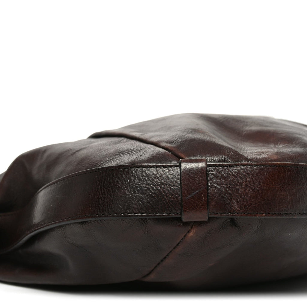 Buffalo Leather Horn Medium Mombasa Bag Brown