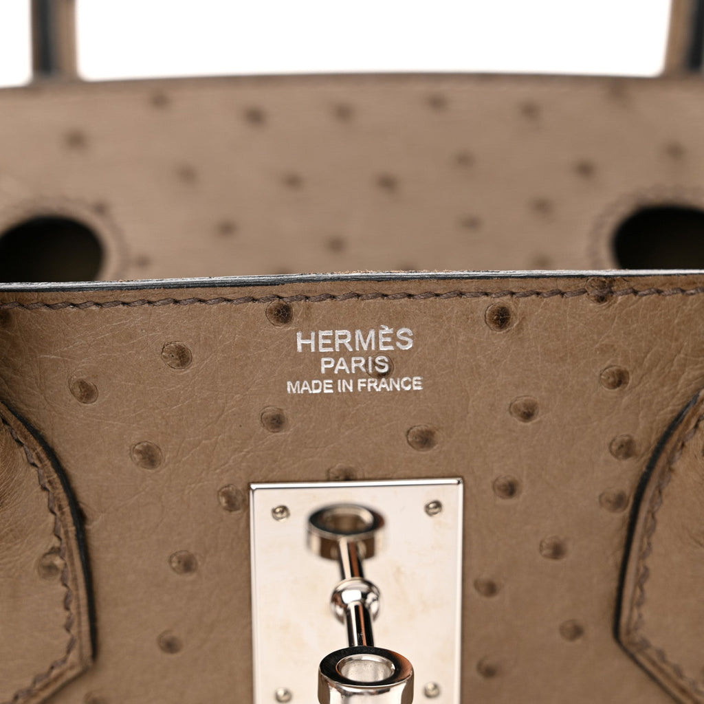 Ostrich Birkin 30 Mousse