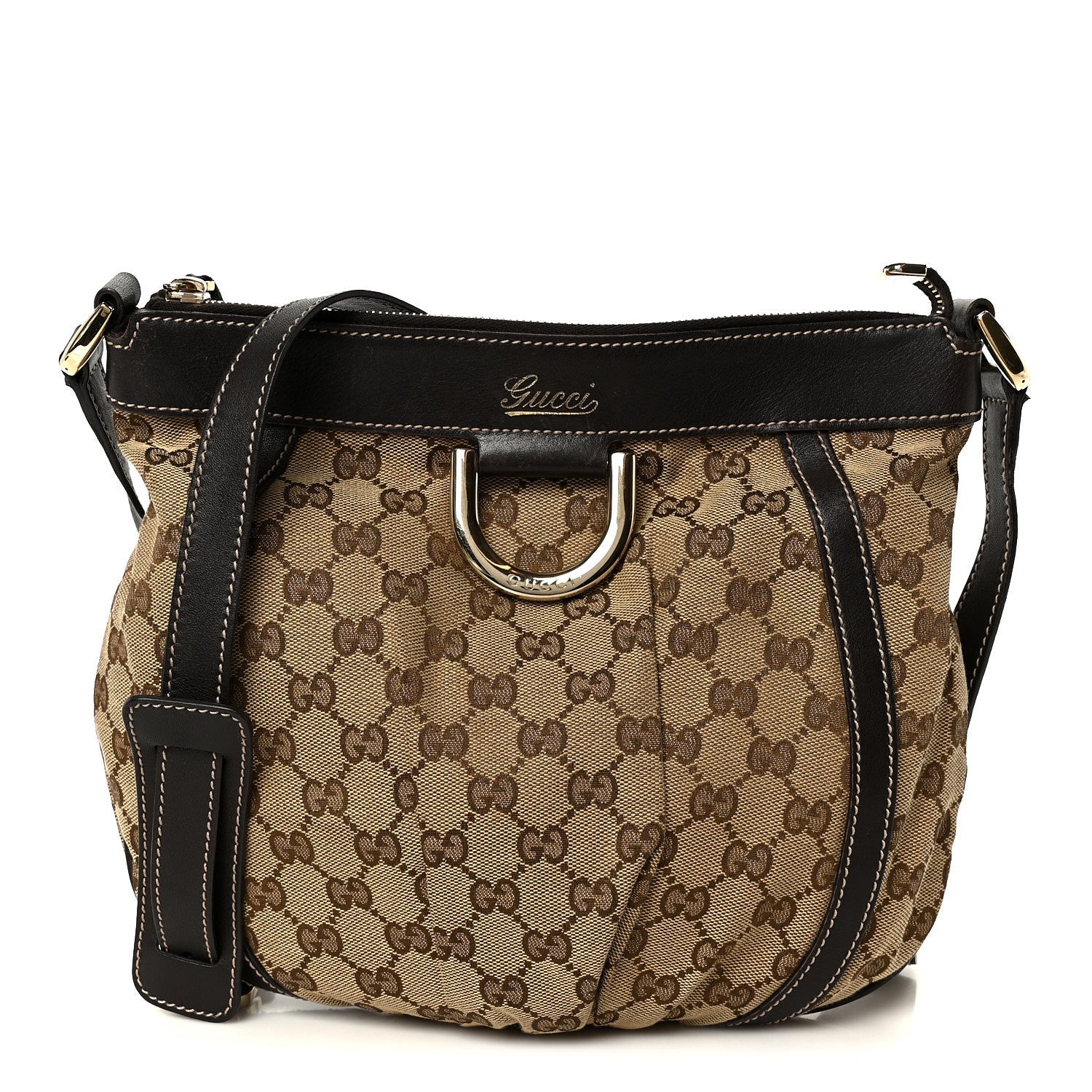 Monogram Small D Gold Ring Messenger Dark Brown