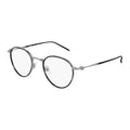 Montblanc Eyeglasses Square Full Rim, Grey/Silver Frame and Clear Demo Lens Lens MB0162O002