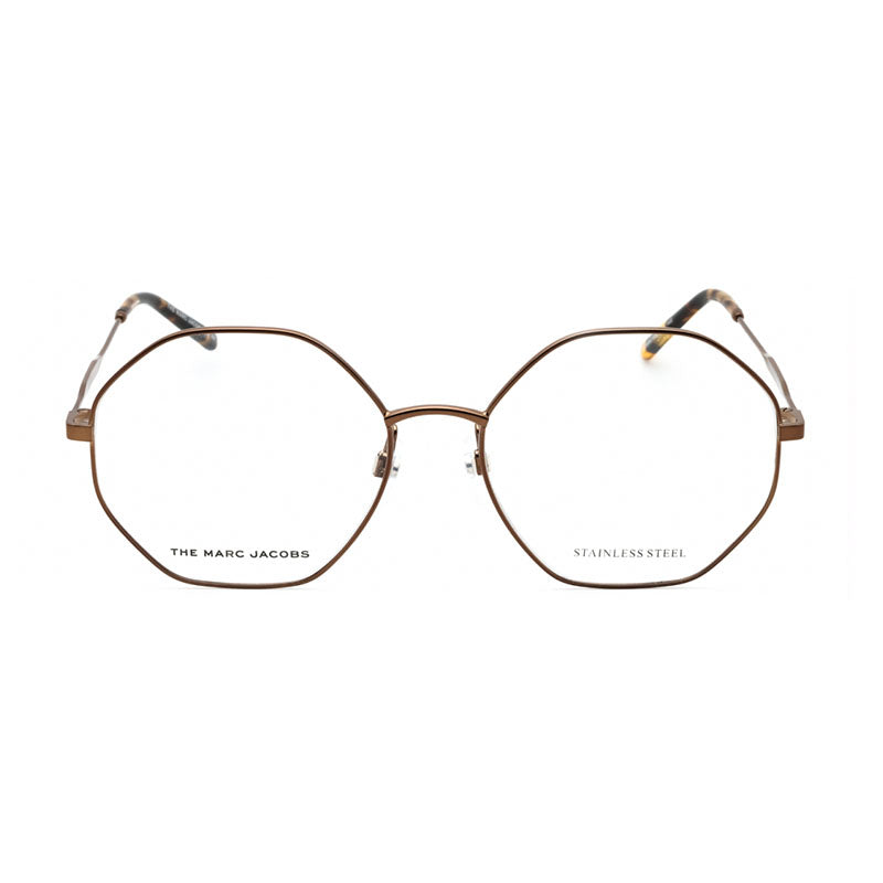 Marc Jacobs Eyeglasses Geometric Full Rim, Brown Frame and Clear Demo Lenses Lens MARC622009Q00