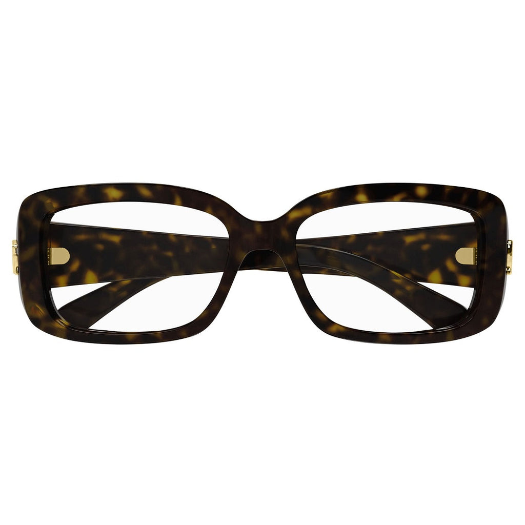 Gucci Eyeglasses Rectangle Full Rim, Transparent Blue Frame and Clear Demo Lenses Lens GG1406O003
