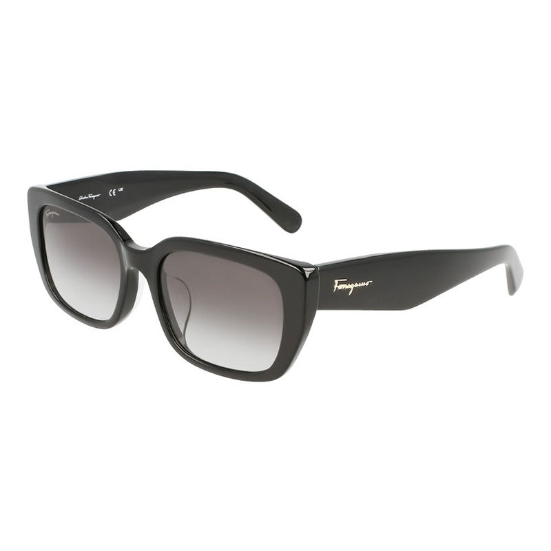Salvatore Ferragamo Sunglasses Square Full Rim, Black Frame and Grey Gradient Lens SF1094SLB001