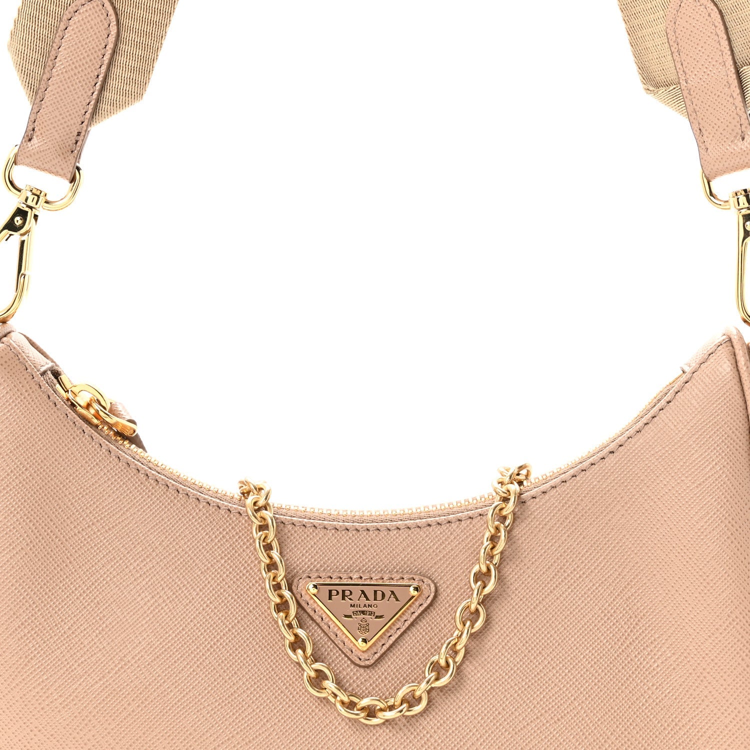 Saffiano Lux Re-Edition 2005 Shoulder Bag Cammeo