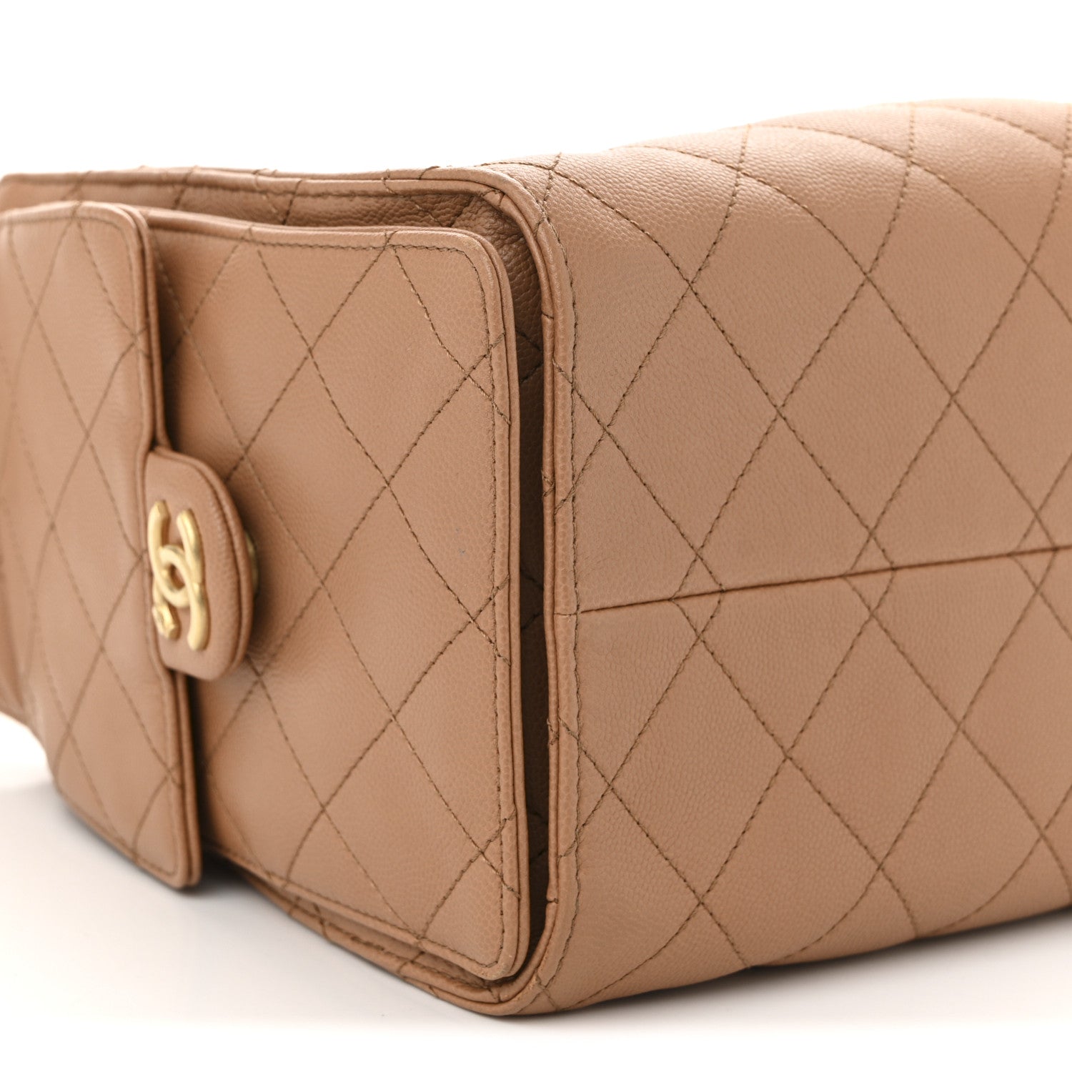 Caviar Quilted Small Chanel 25 Handbag Brown