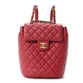 Lambskin Quilted Mini Urban Spirit Backpack Red