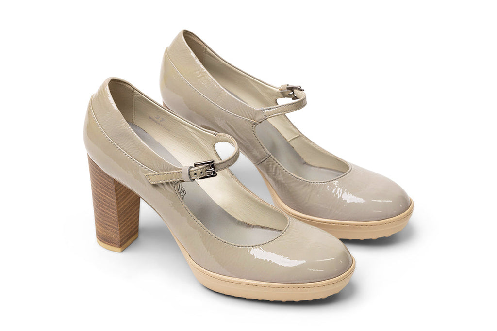 Tod's Block-Heel Buckle-Strap Heeled Pumps