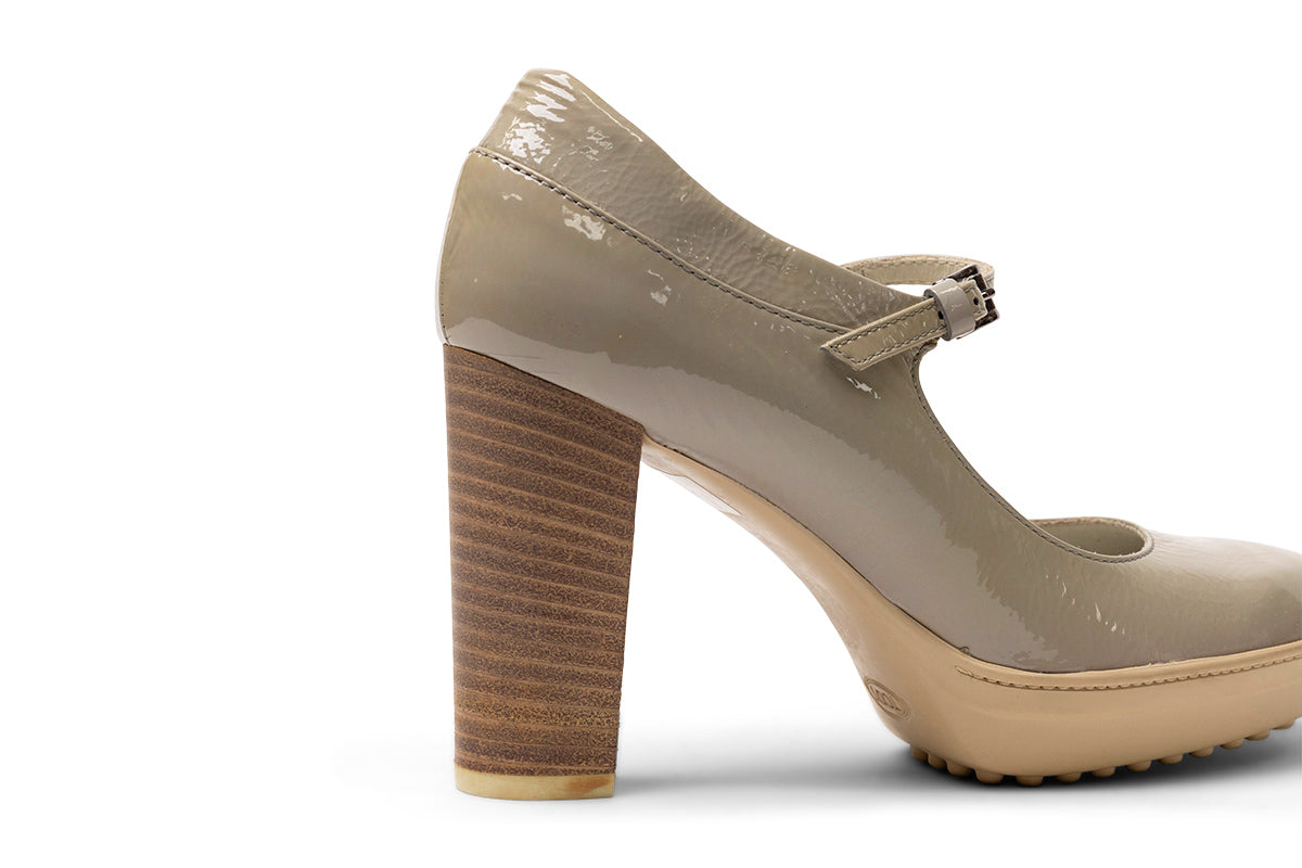 Tod's Block-Heel Buckle-Strap Heeled Pumps
