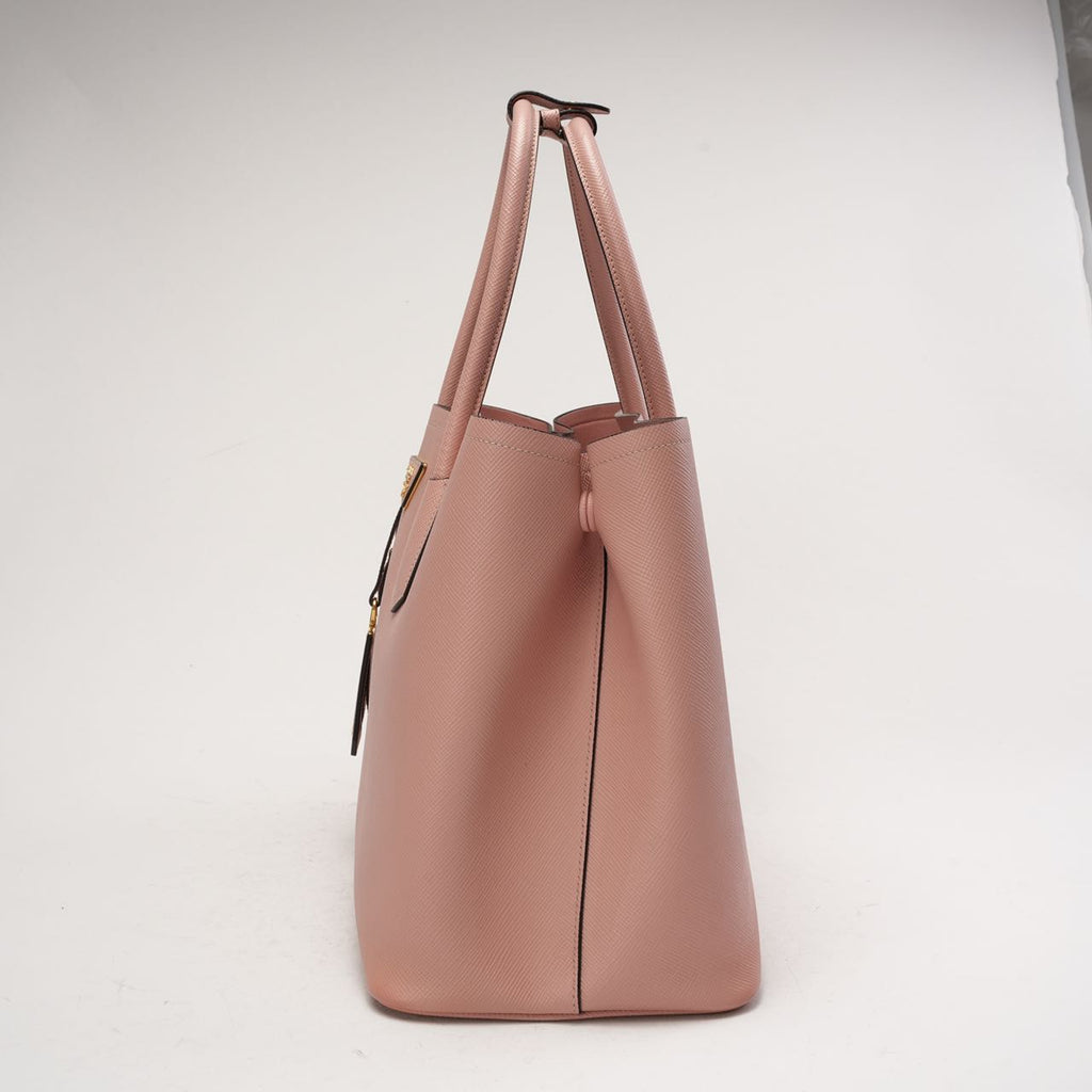 Prada Saffiano Cuir Medium Double Bag Pink