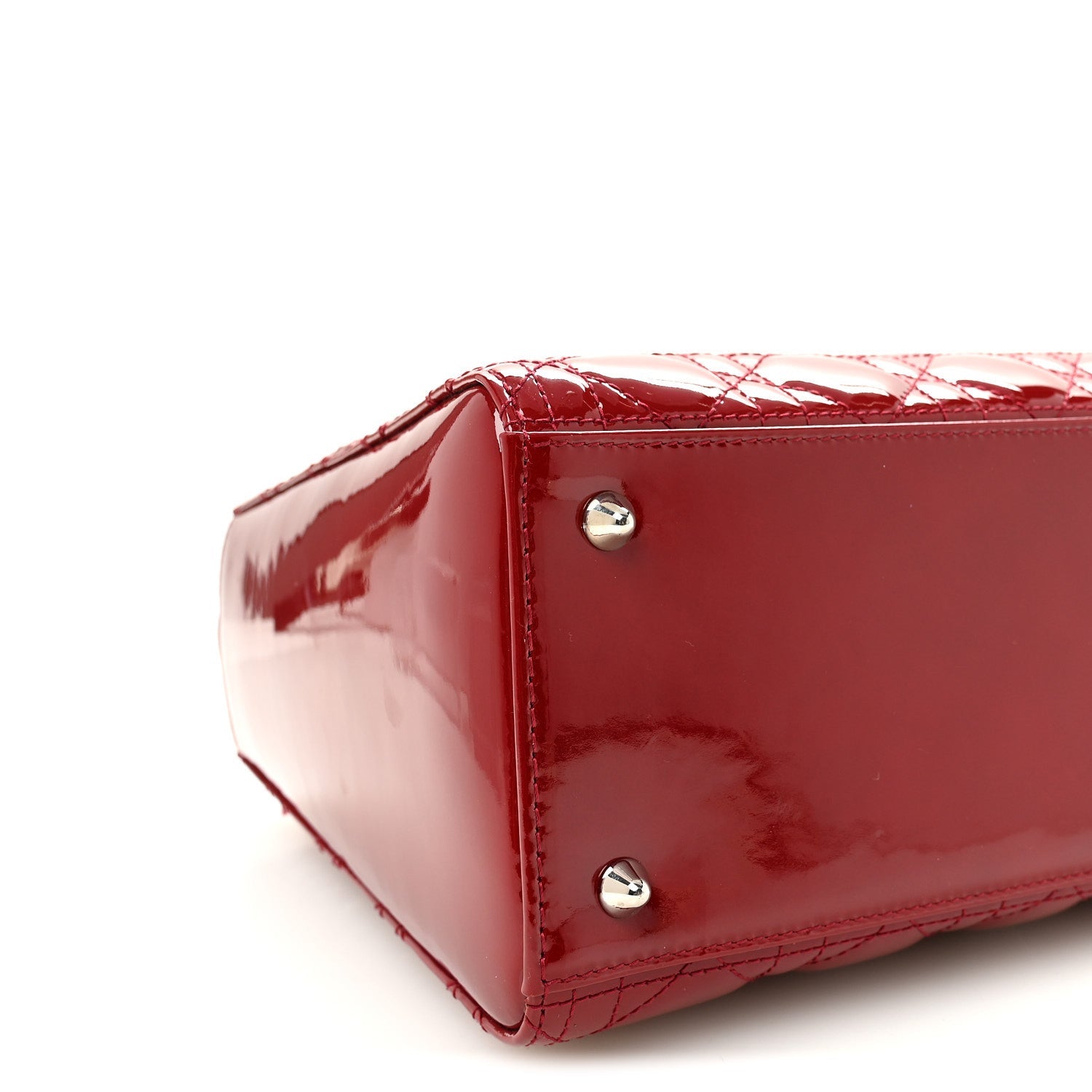 Patent Cannage Medium Lady Dior Red