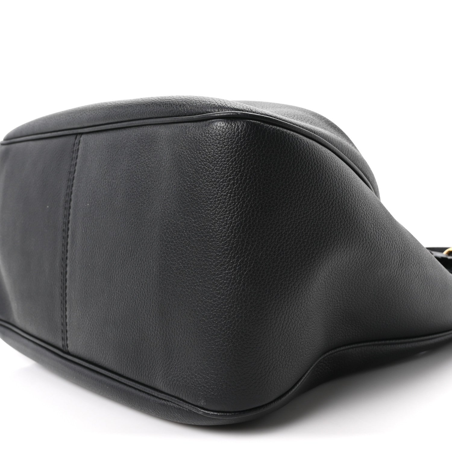 Grained Calfskin La Medusa Bucket Bag Black
