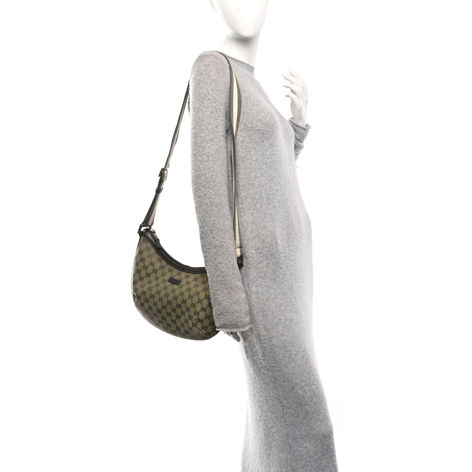 Monogram Medium Half Moon Hobo Green