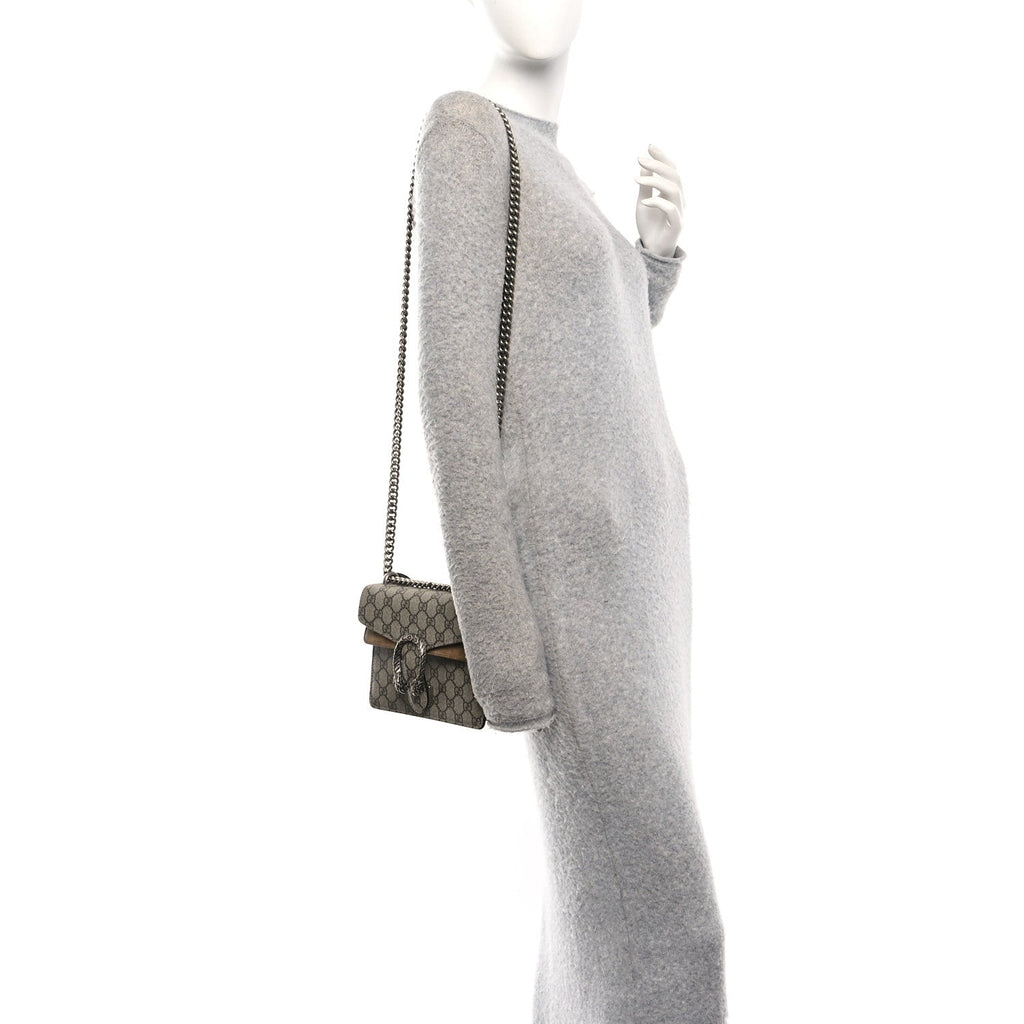 GG Supreme Monogram Mini Dionysus Shoulder Bag Taupe