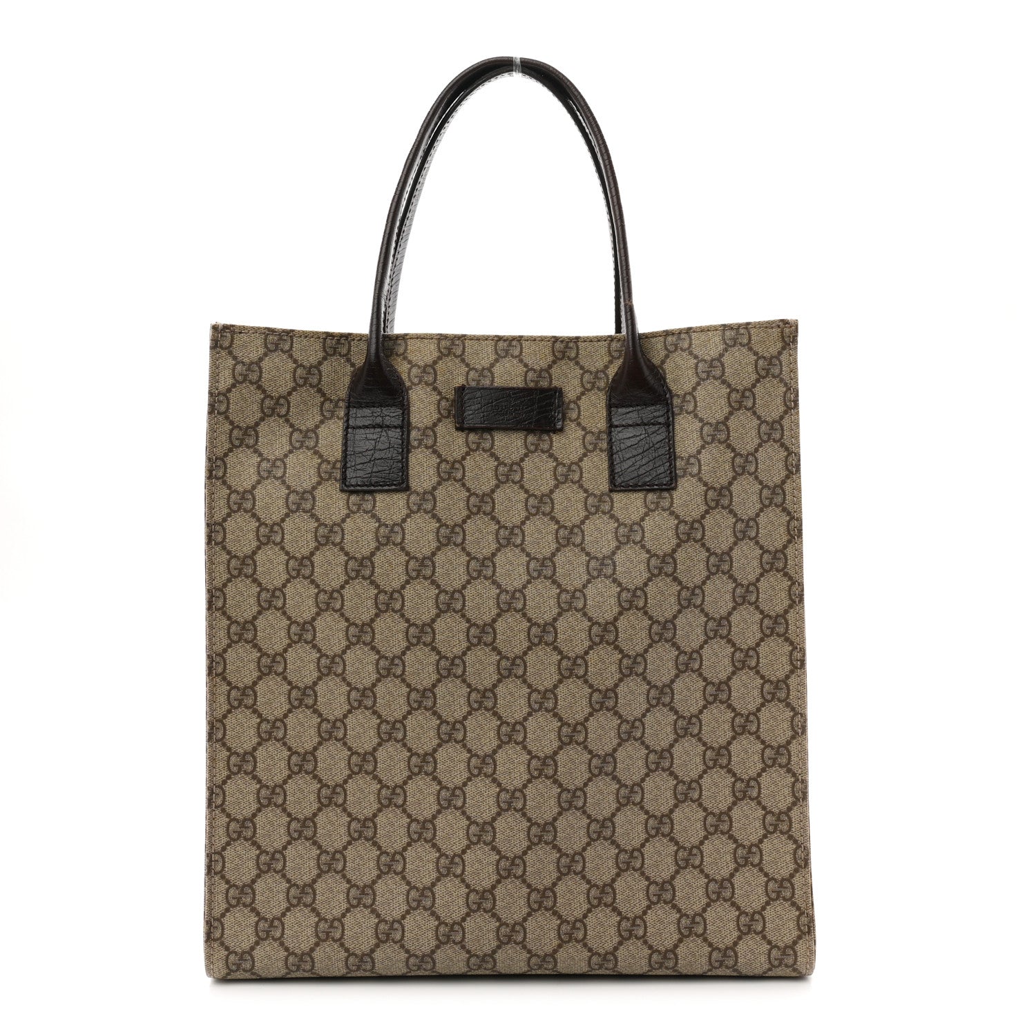 GG Plus Monogram Small Vertical Tote Dark Brown