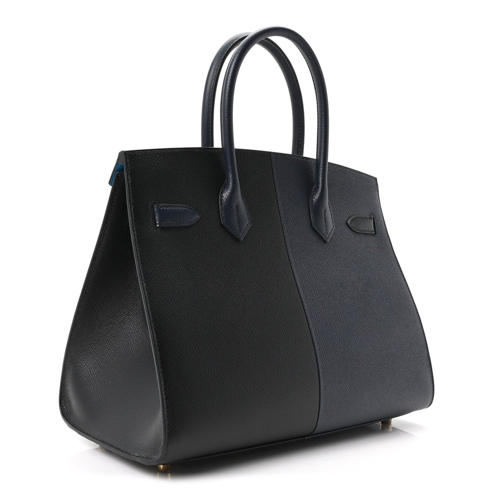 Epsom Casaque Birkin Sellier 30 Bleu Indigo Black Bleu Frida