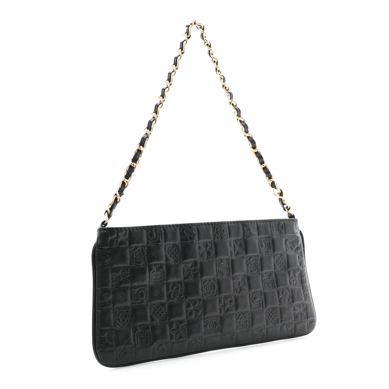 Lambskin Precious Symbols Pochette Black