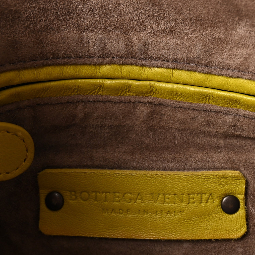 Nappa Intrecciato Nodini Crossbody Messenger Green