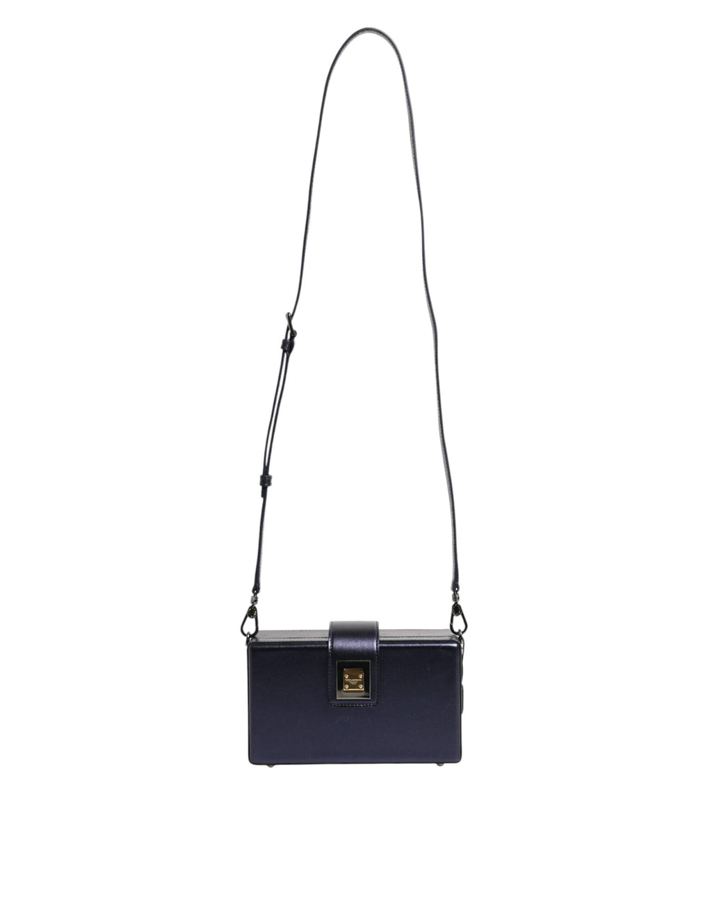 Dolce & Gabbana Blue DG BOX Lambskin Leather Crossbody Strap Women's Bag ( )