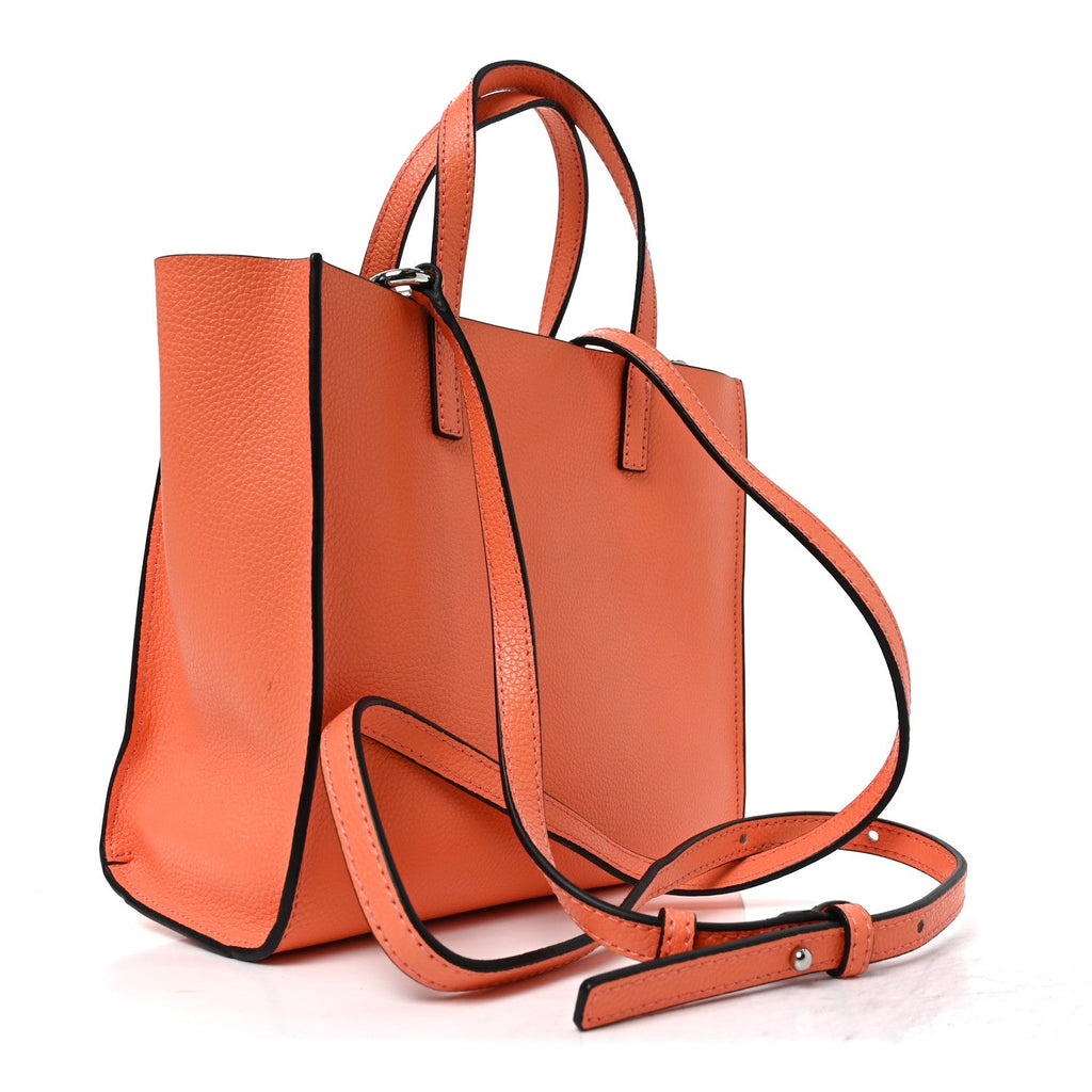 Calfskin Mini Grind Tote Bag Orange