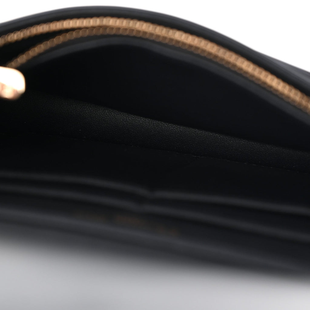 Metallic Patent Micro-Cannage Baby Diorama Flap Bag Navy Blue