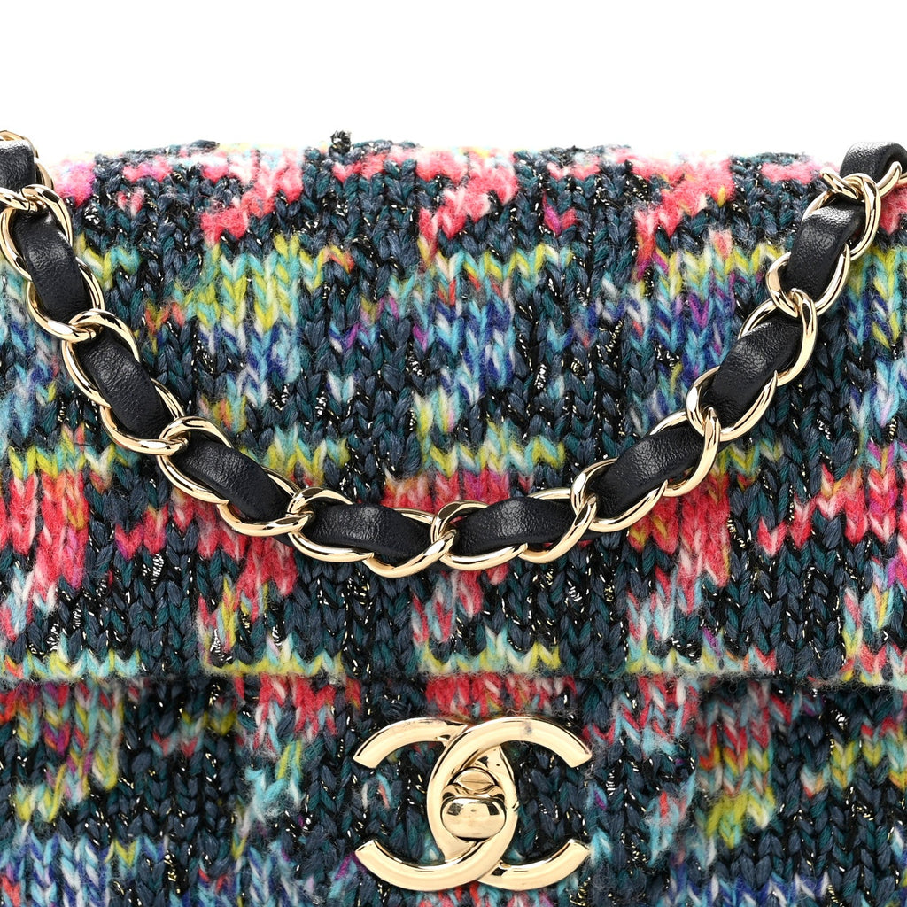Knit Mini Rectangular Flap Multicolor