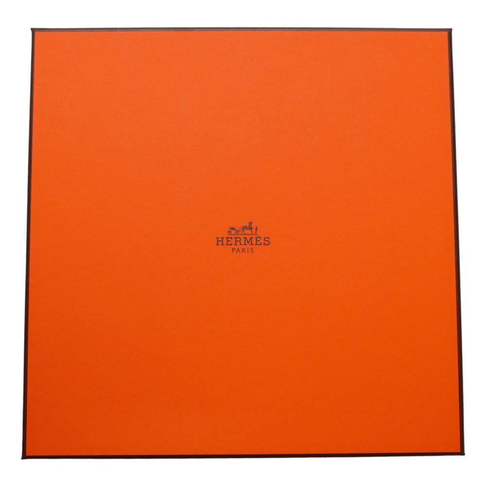 HERMES Carre Sangle en Zigzag Size 60 Orange/Multicolor Silk78% Acetate22%