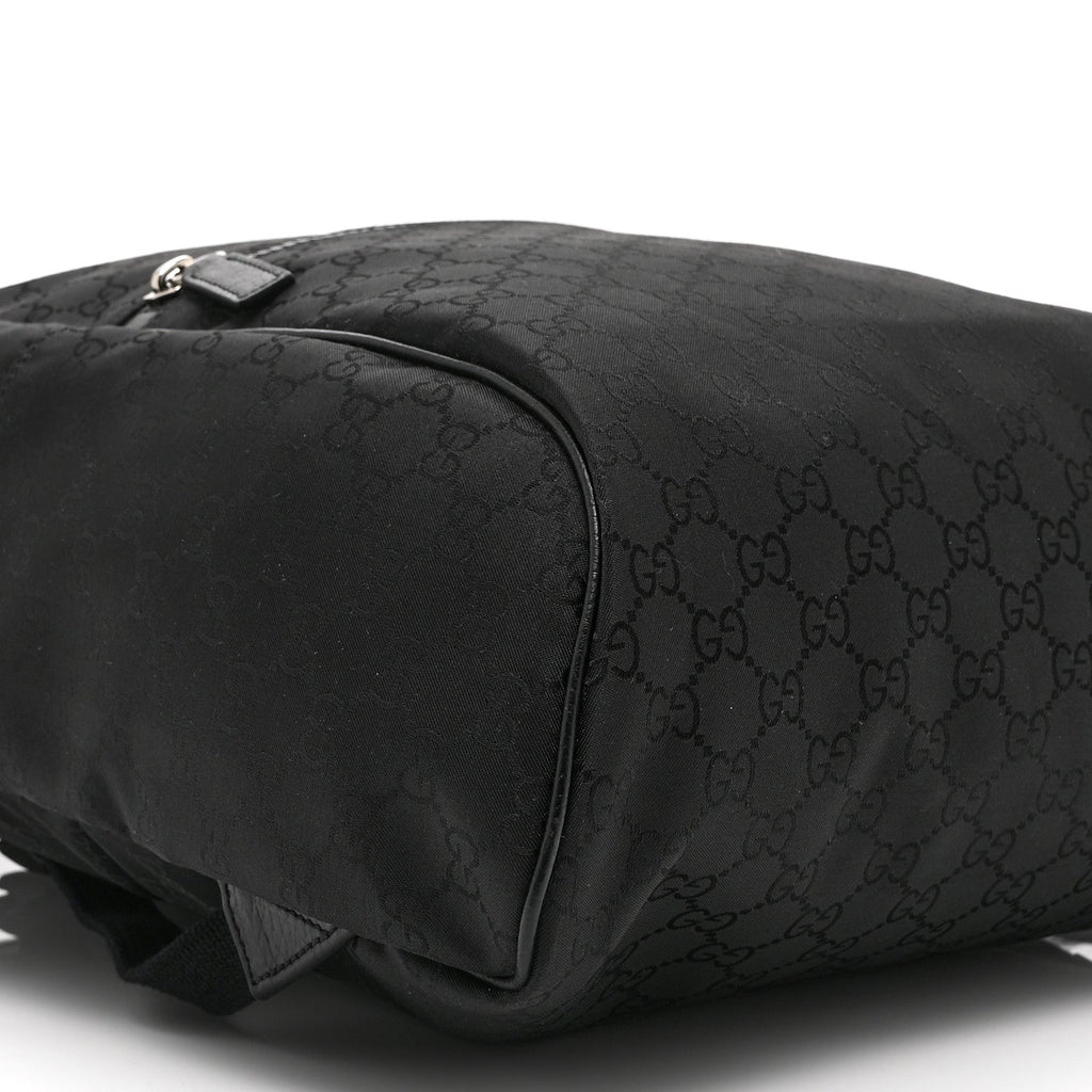 Nylon Monogram Slim Backpack Black
