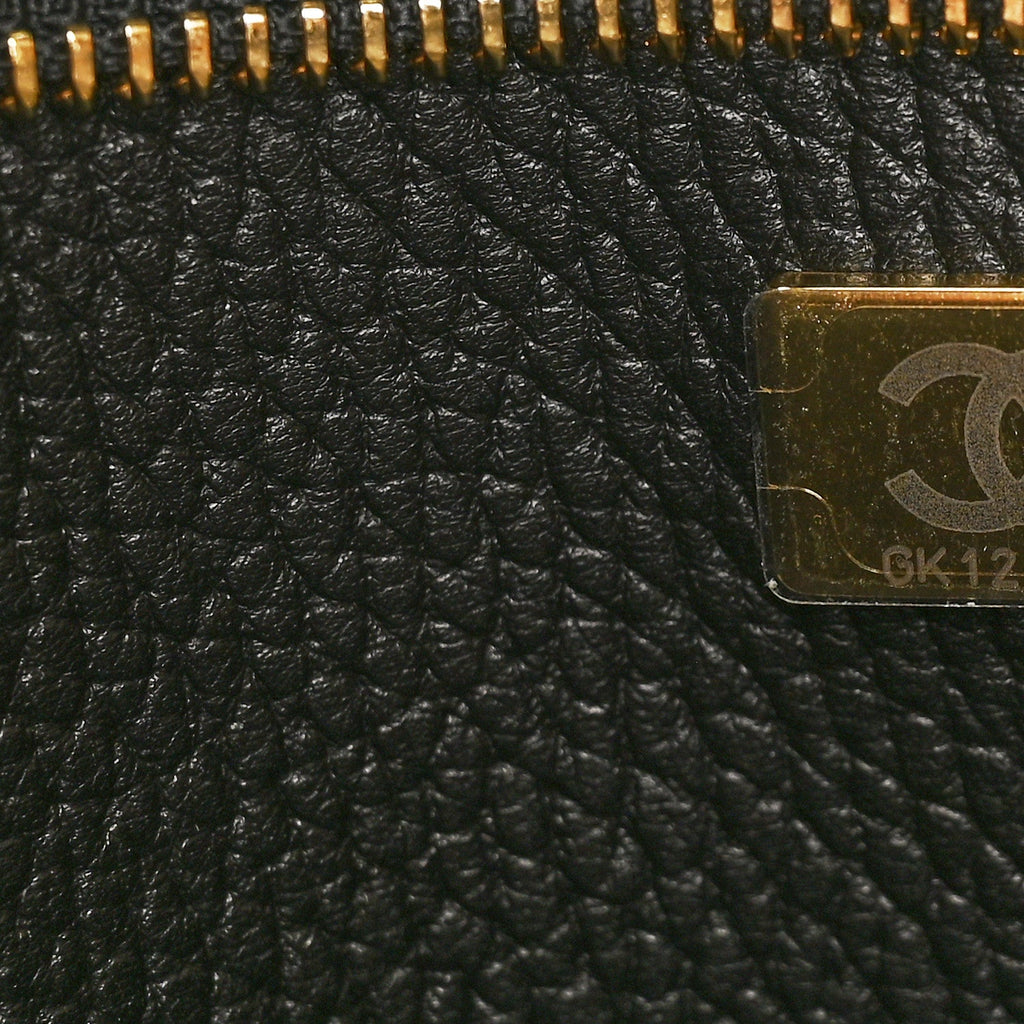 Grained Calfskin Suede Urban Essentials Large Shopping Bag Dark Beige Black Dark Beige Black