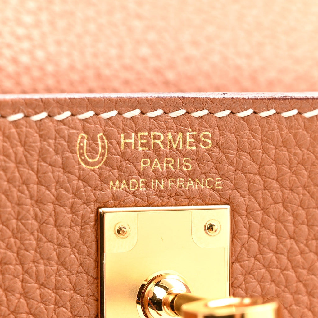 Togo Horseshoe Kelly Sellier 25 Gold Capucine