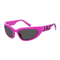Marc Jacobs Sunglasses Rectangle Full Rim, Fuchsia/Black Frame and Grey Lens MARC738/S0EWWIR