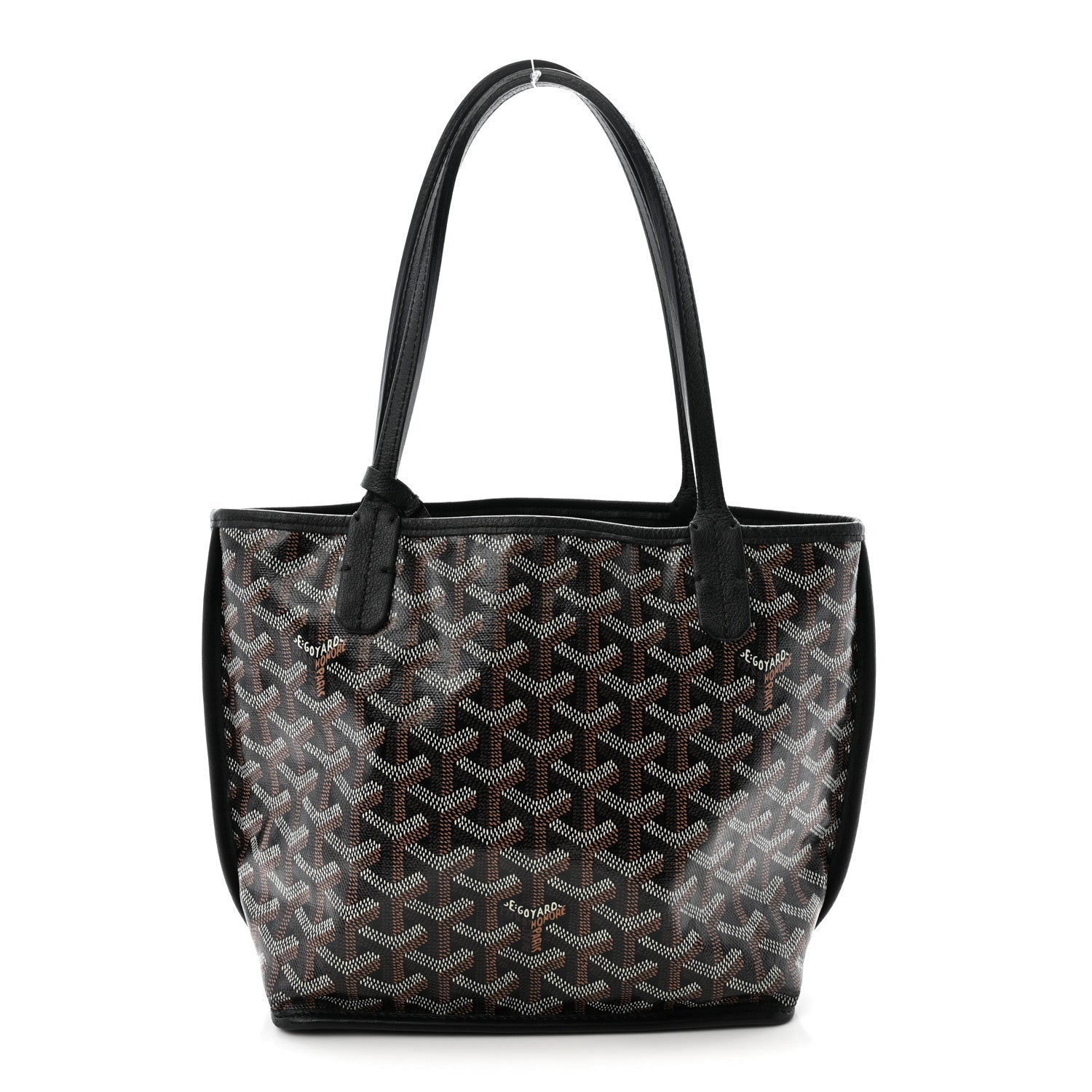 Goyardine Reversible Mini Anjou Black