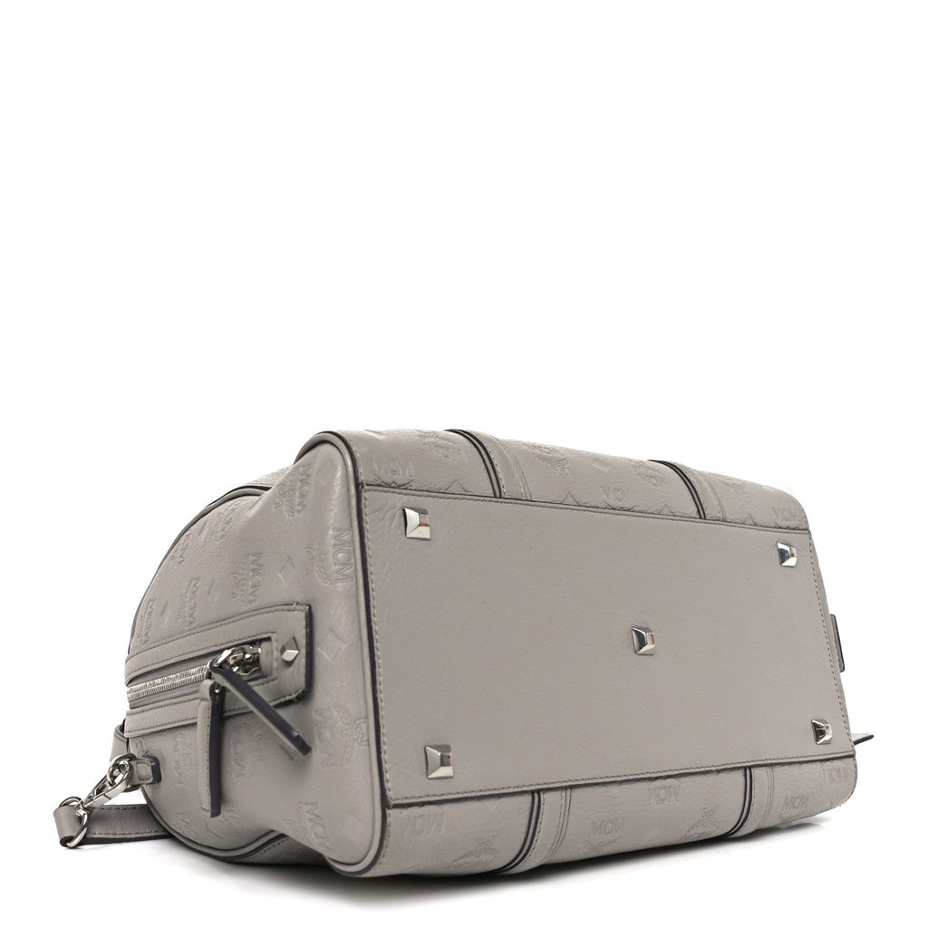 Calfskin Ottomar Monogram Boston Bag Dove