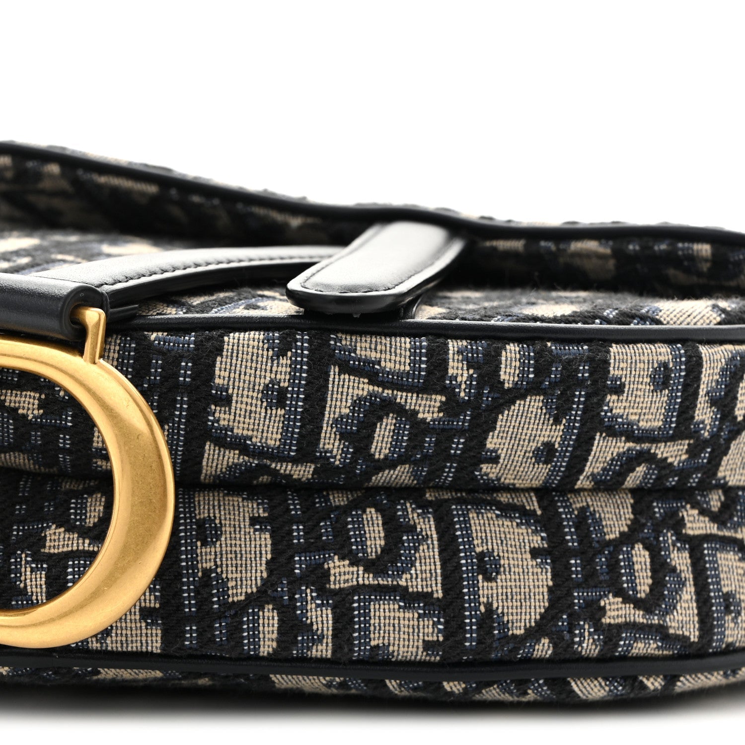 Oblique Mini Saddle Bag With Strap Blue