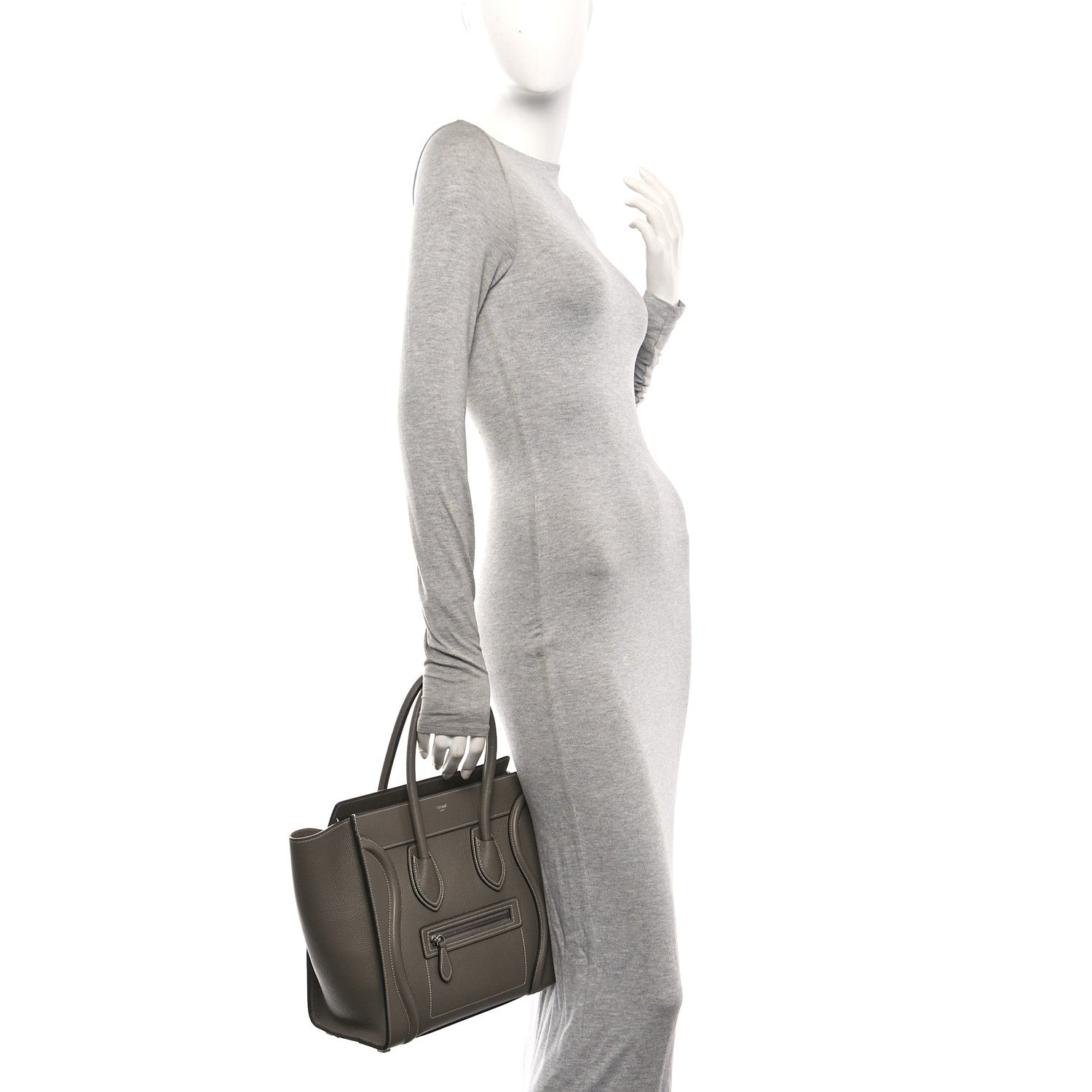 Drummed Calfskin Micro Luggage Souris