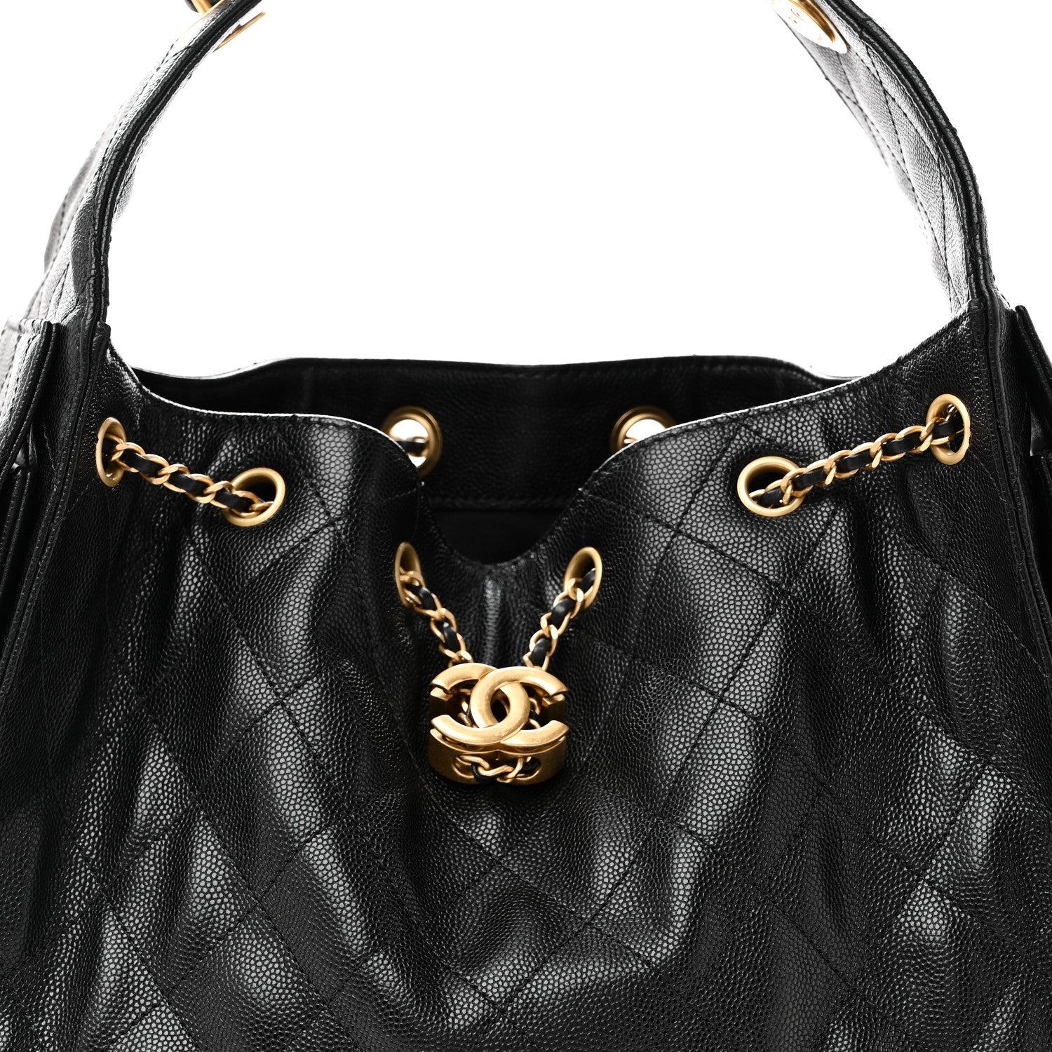 Caviar Quilted Small Chanel 25 Handbag Black