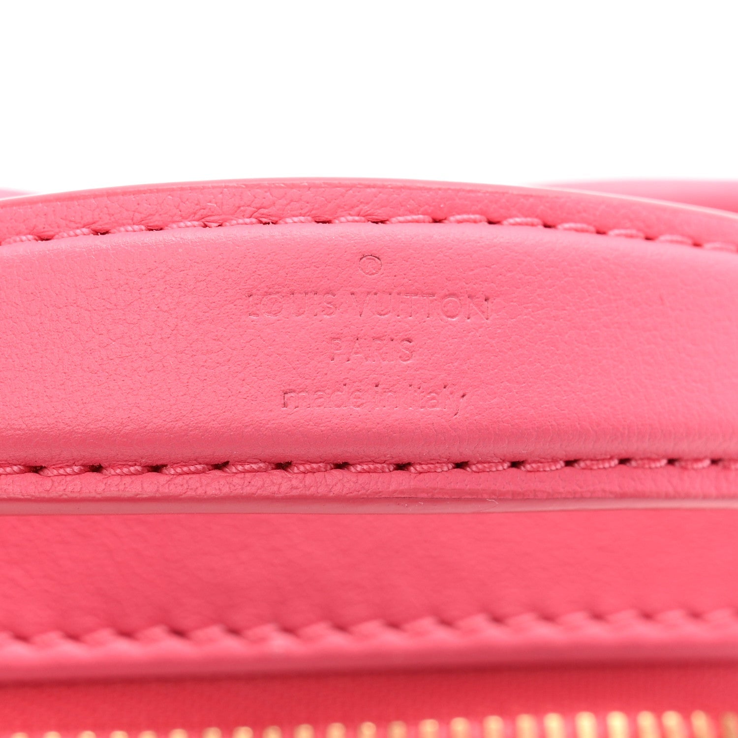 Calfskin Embroidered Monogram Pop My Heart Bag Pouch Dragon Fruit Pink