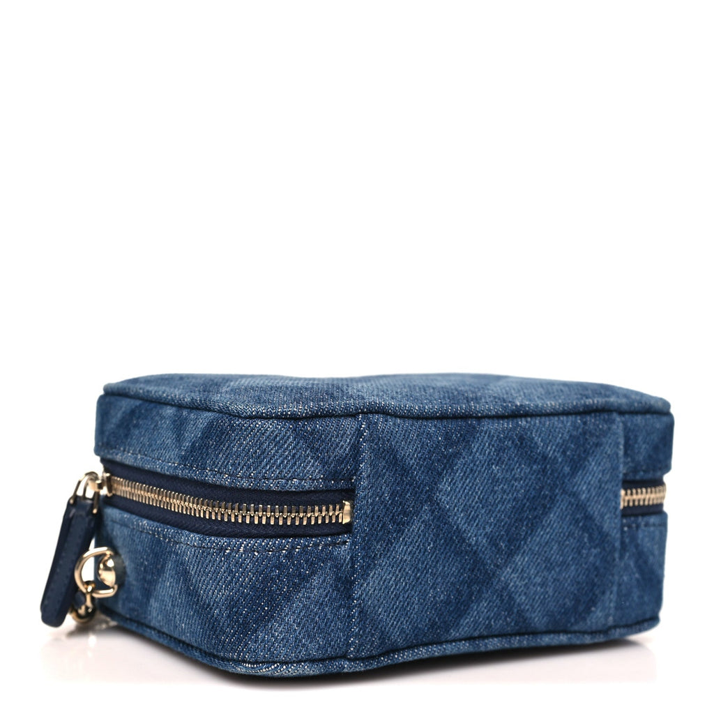 Printed Denim CC Camera Case Blue