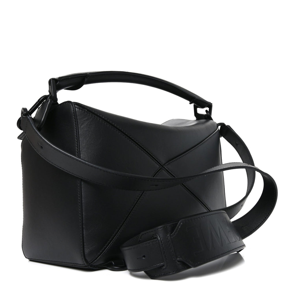 Calfskin Medium Puzzle Bag Black