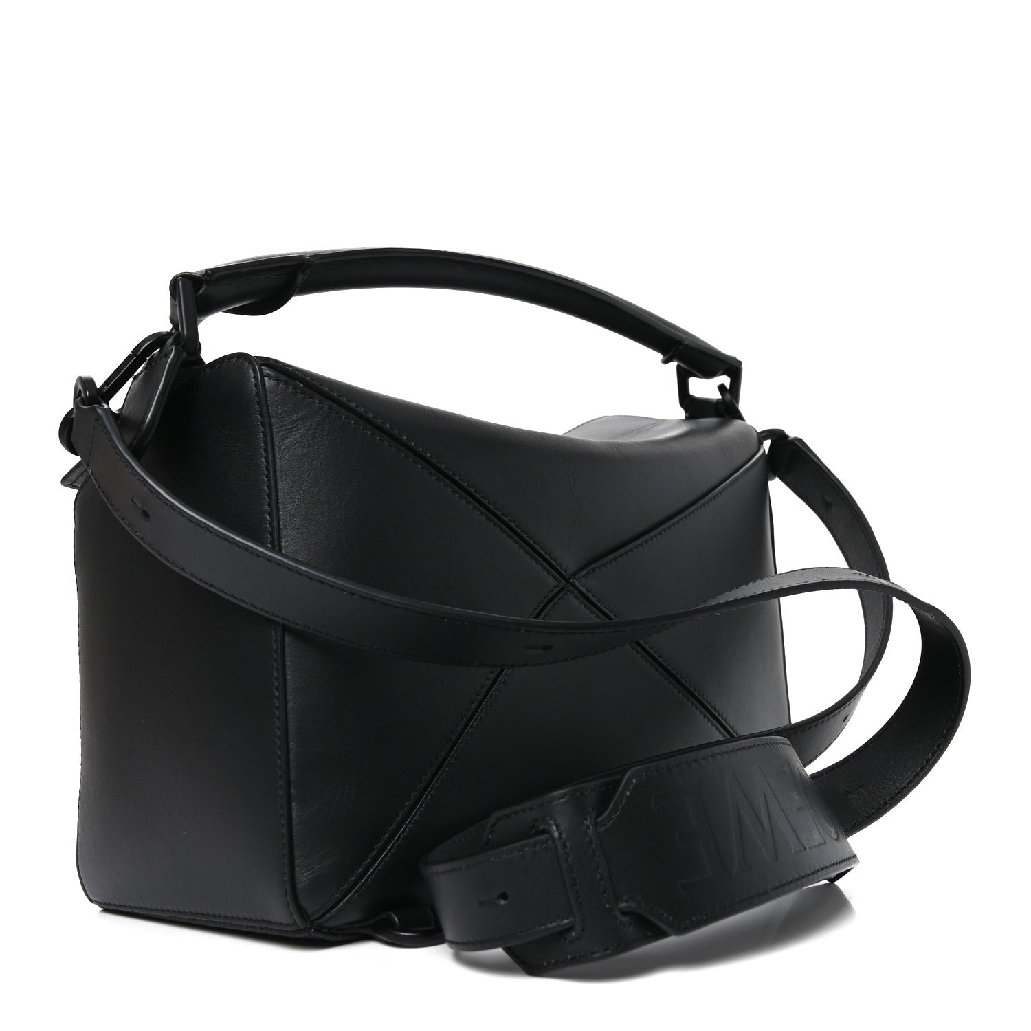 Calfskin Medium Puzzle Bag Black