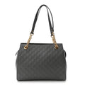 Soft Guccissima Signature Medium Shoulder Tote Bag Deep Grey