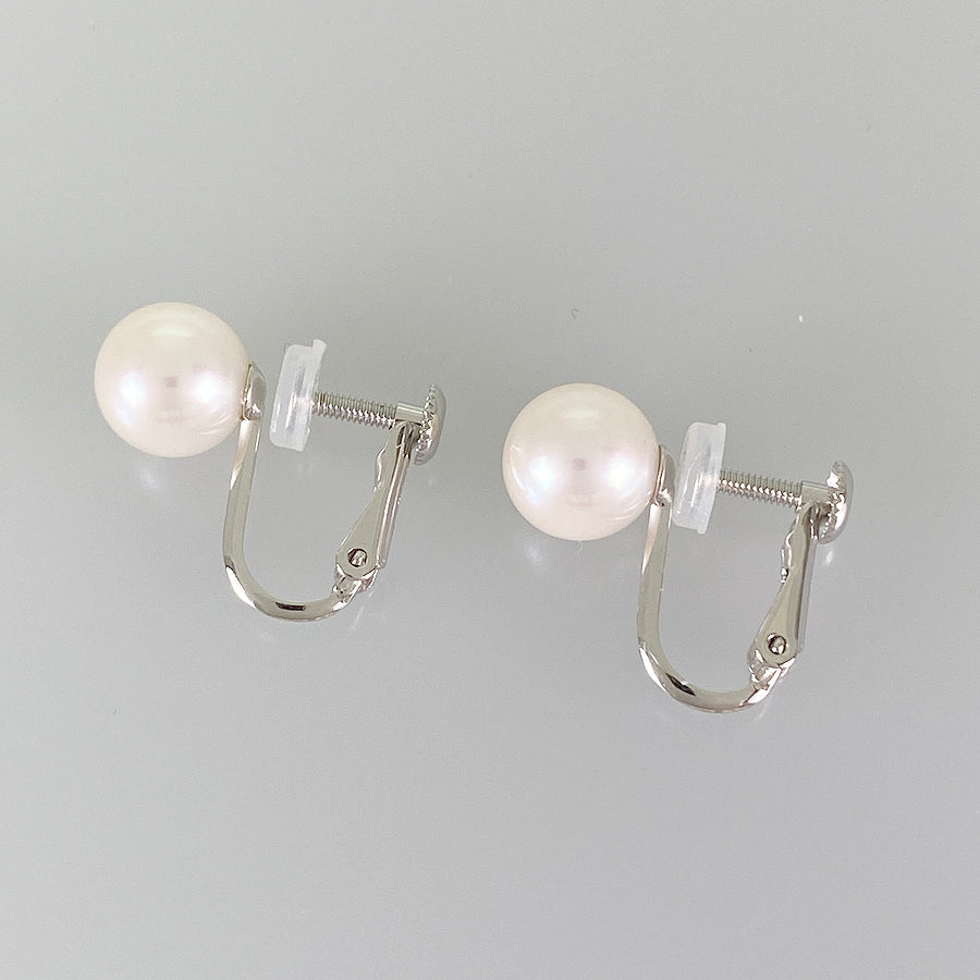 Necklace Silver White gold Akoya Pearl