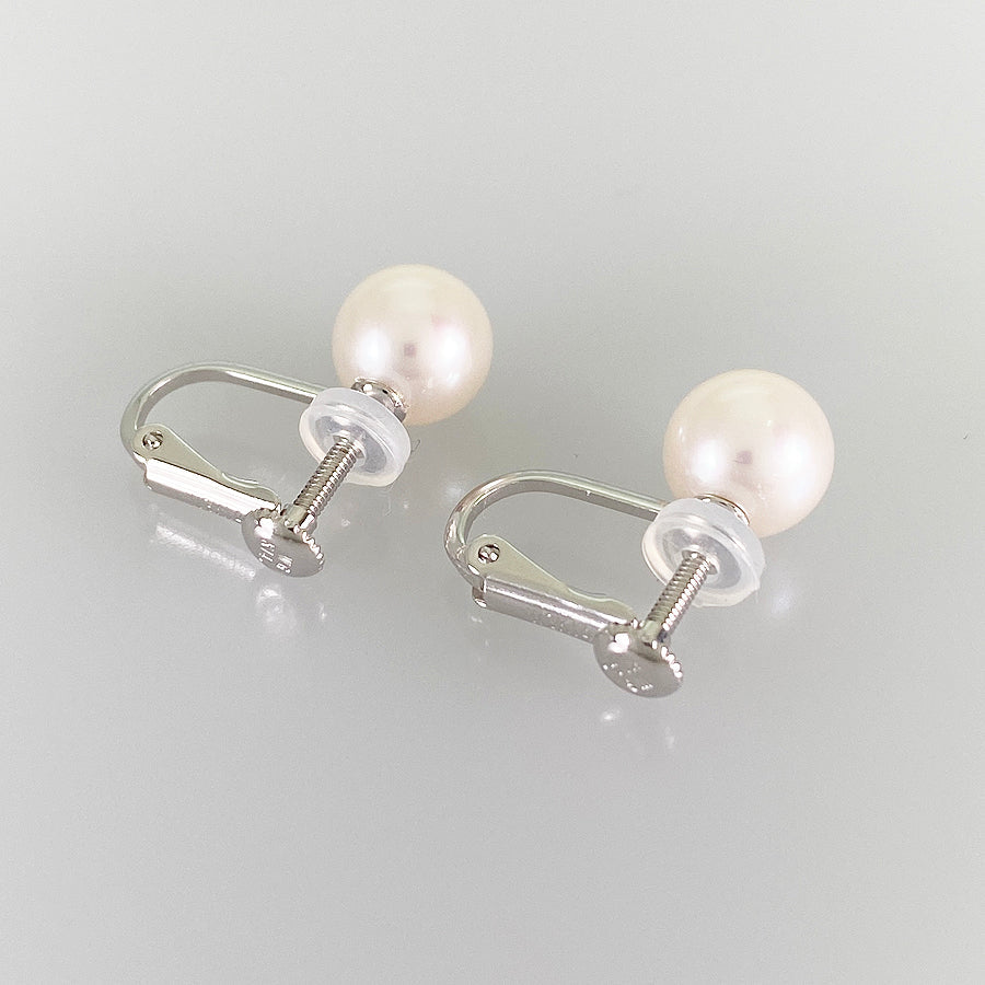 Necklace Silver White gold Akoya Pearl