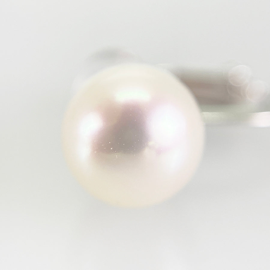 Necklace Silver White gold Akoya Pearl
