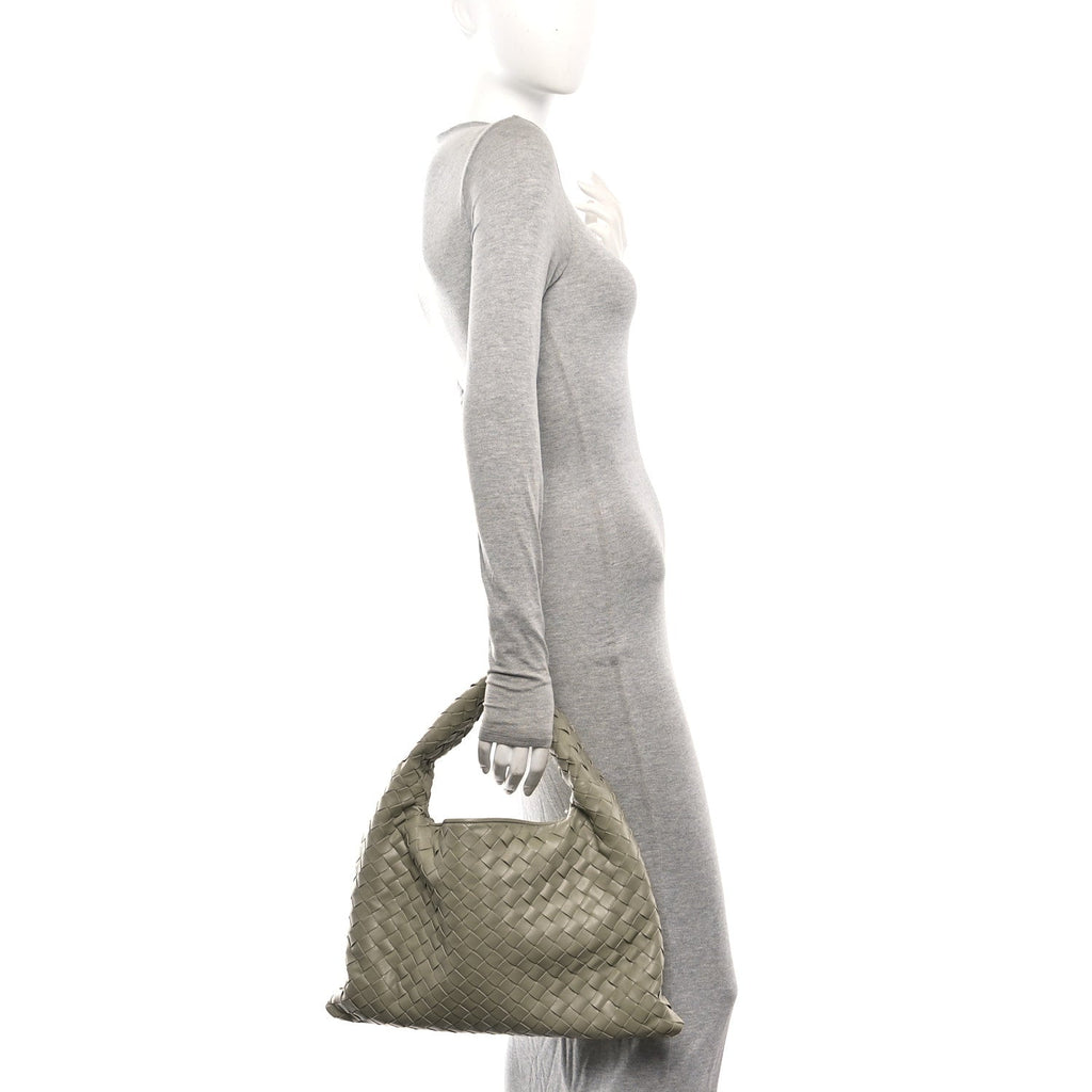 Calfskin Intrecciato Small Hop Travertine