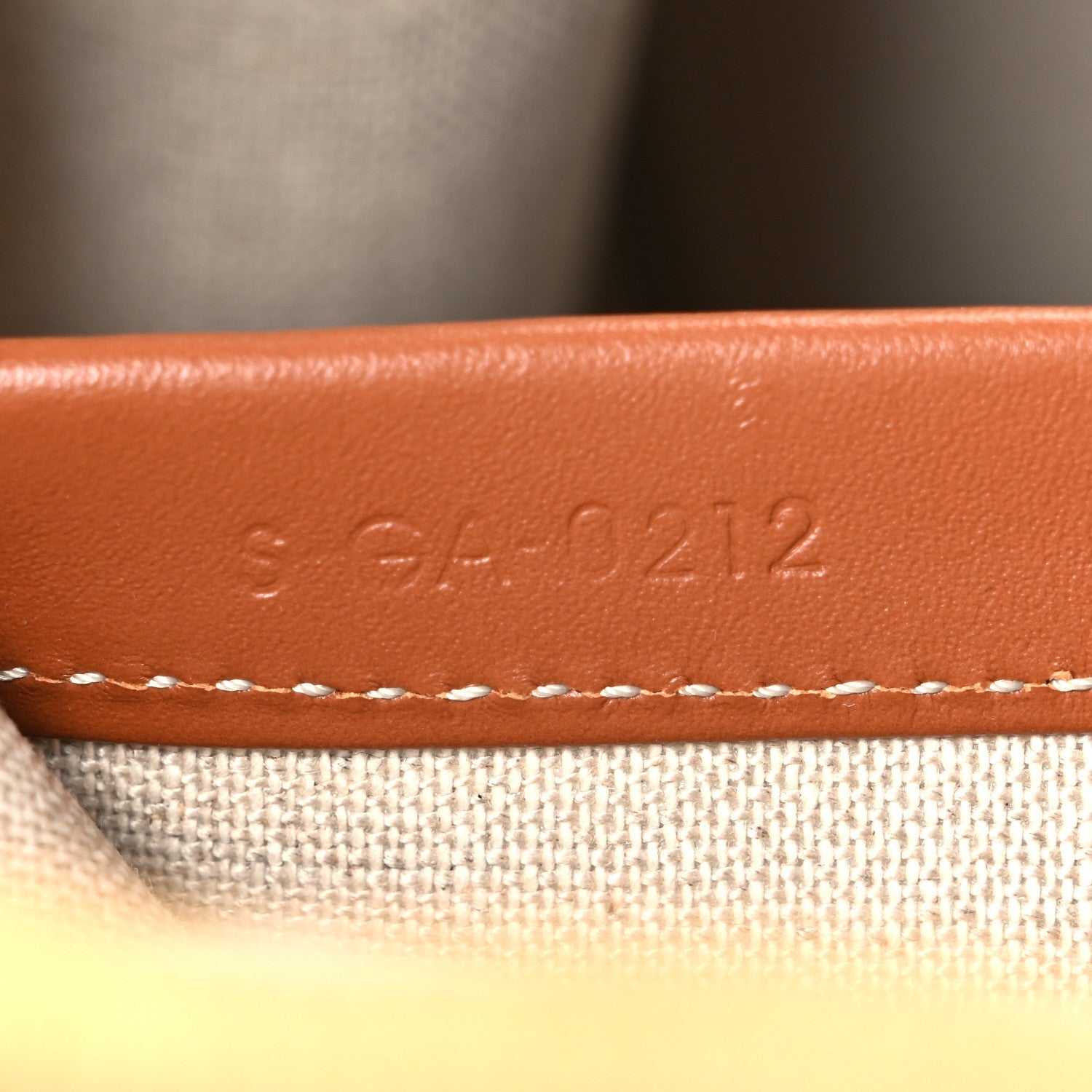 Canvas Calfskin Triomphe Large Cabas Thais Natural Tan
