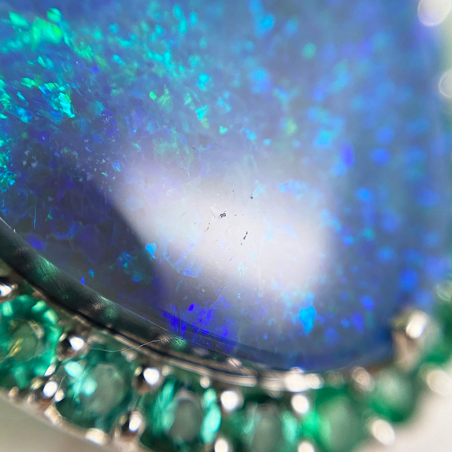 Ring Platinum Black Opal