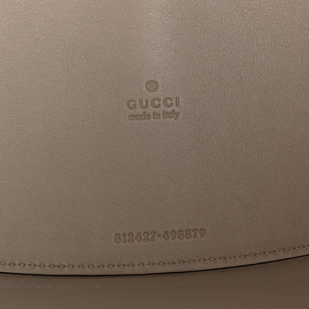 Mirror Effect GG Monogram Appia Calfskin Web Double Buckle Backpack Silver