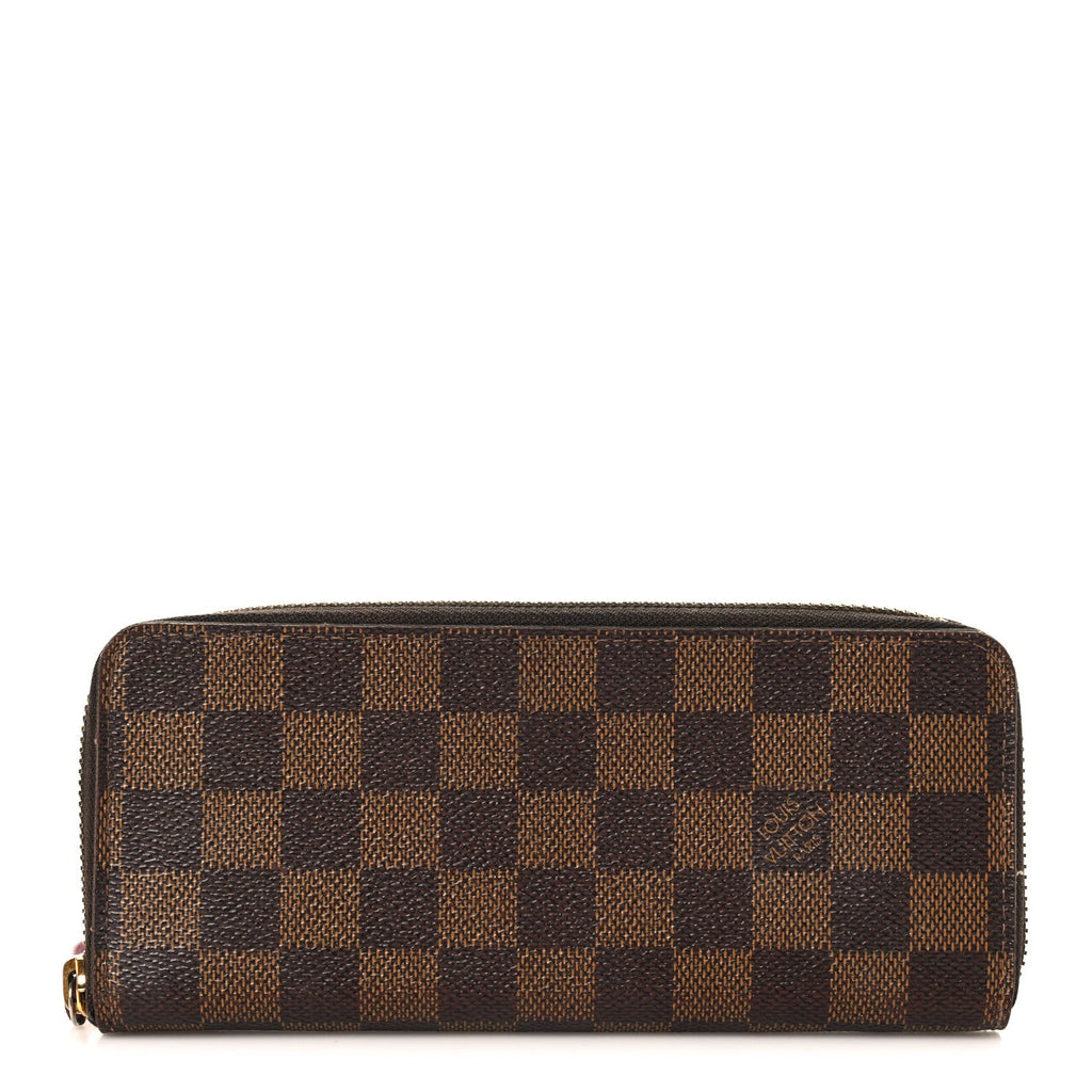 Damier Ebene Clemence Wallet Cherry